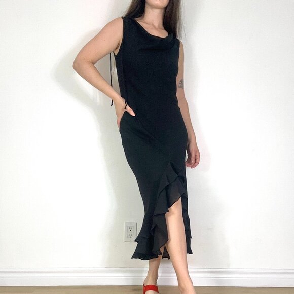 Studio Y Little Black Sleeveless Maxi Dress - Picture 1 of 8